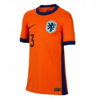 Niederlande Matthijs de Ligt #3 Fußballbekleidung Heimtrikot Damen EM 2024 Kurzarm